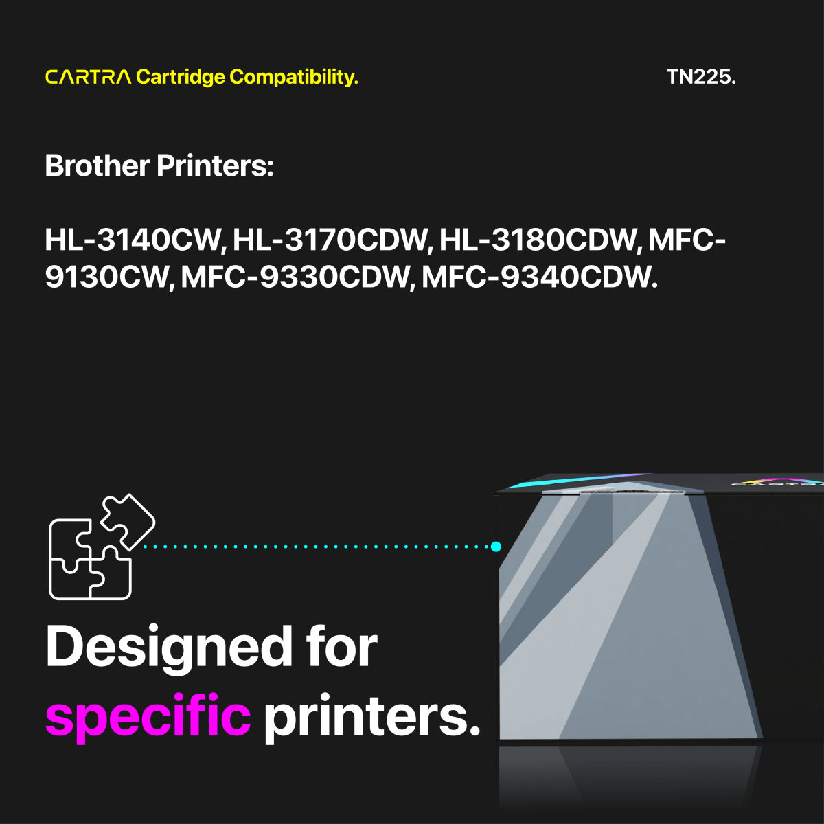 Brother TN225 Yellow Toner Cartridge With Smart Chip (TN225Y) - Cartra