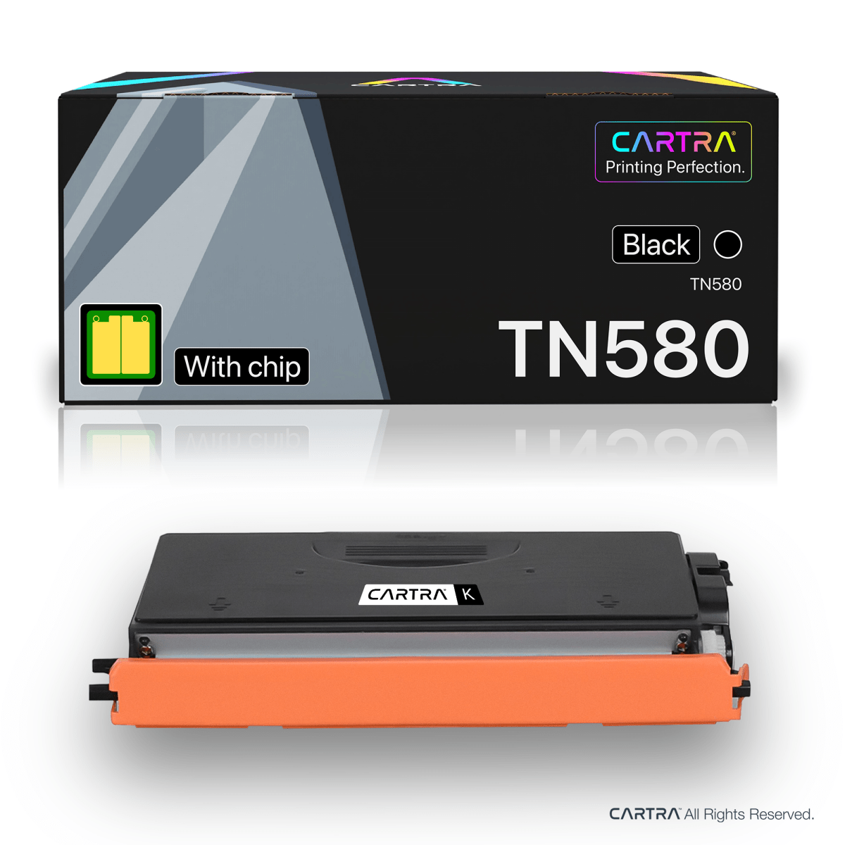 Brother TN580 Black Toner Cartridge With Smart Chip (TN580) - Cartra
