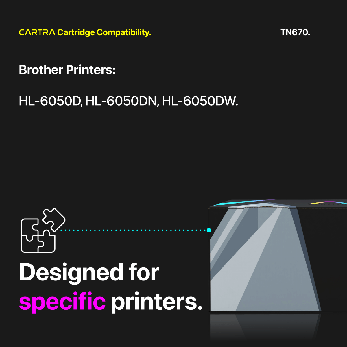 Brother TN670 Black Toner Cartridge With Smart Chip (TN670) - Cartra