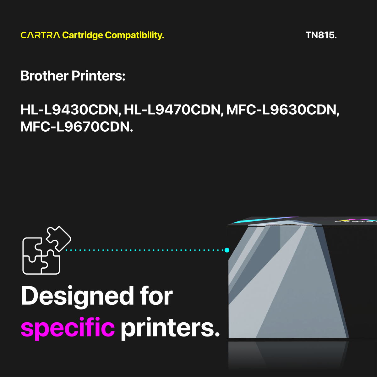 Brother TN815 Toner Cartridge Set (4 - Pack) With Smart Chips - Cartra