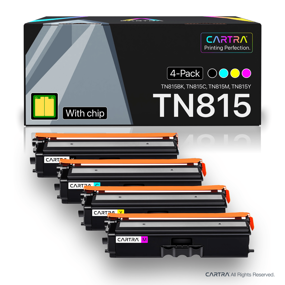 Brother TN815 Toner Cartridge Set (4 - Pack) With Smart Chips - Cartra
