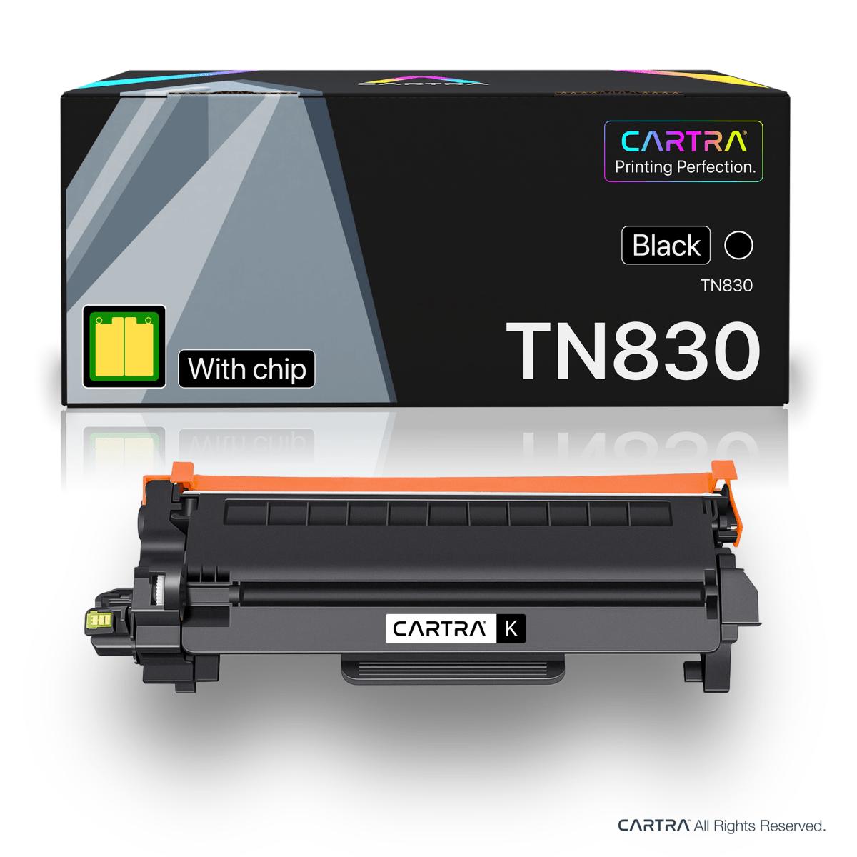 Brother TN830 Black Toner Cartridge With Smart Chip (TN830) - Cartra