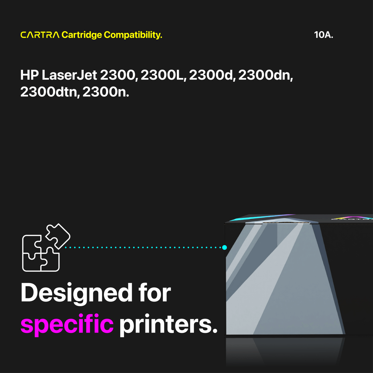 HP 10A Black Toner Cartridge With Smart Chip (Q2610A) - Cartra