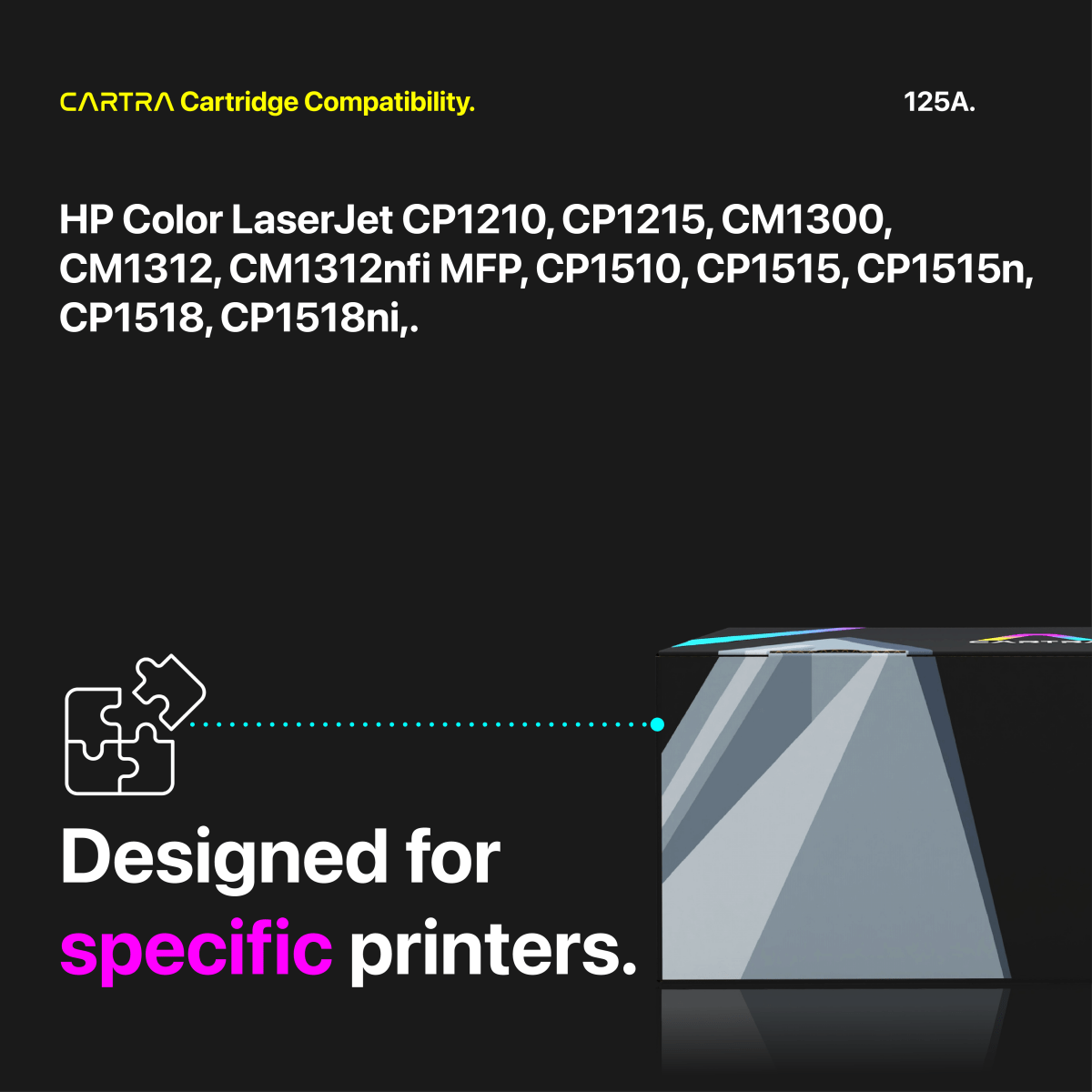 HP 125A Yellow Toner Cartridge With Smart Chip (CB542A) - Cartra