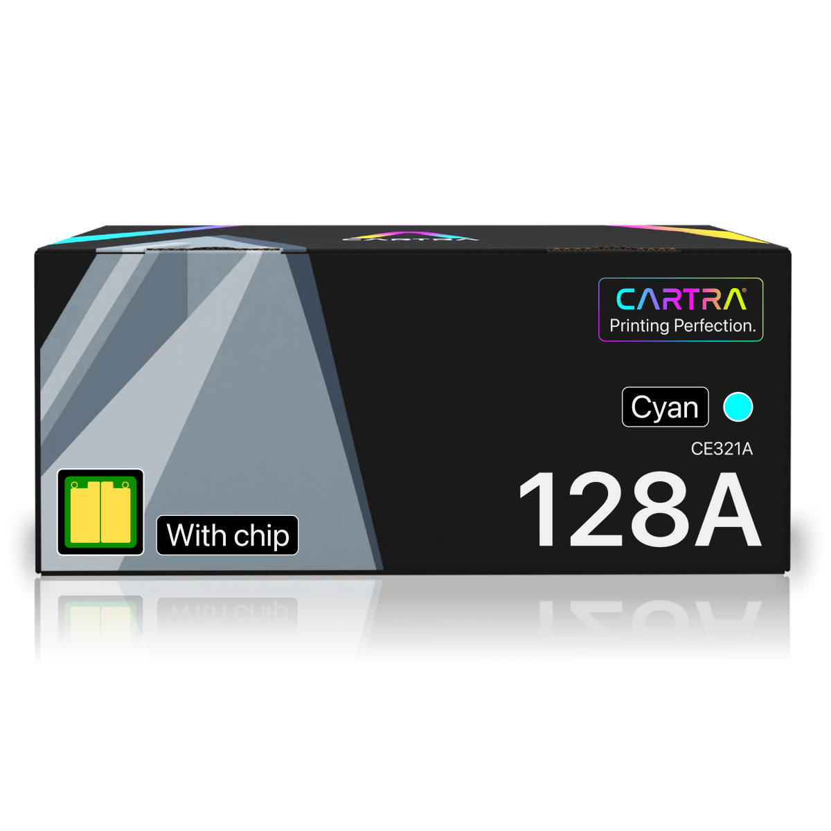 HP 128A Cyan Toner Cartridge With Smart Chip (CE321A) - Cartra