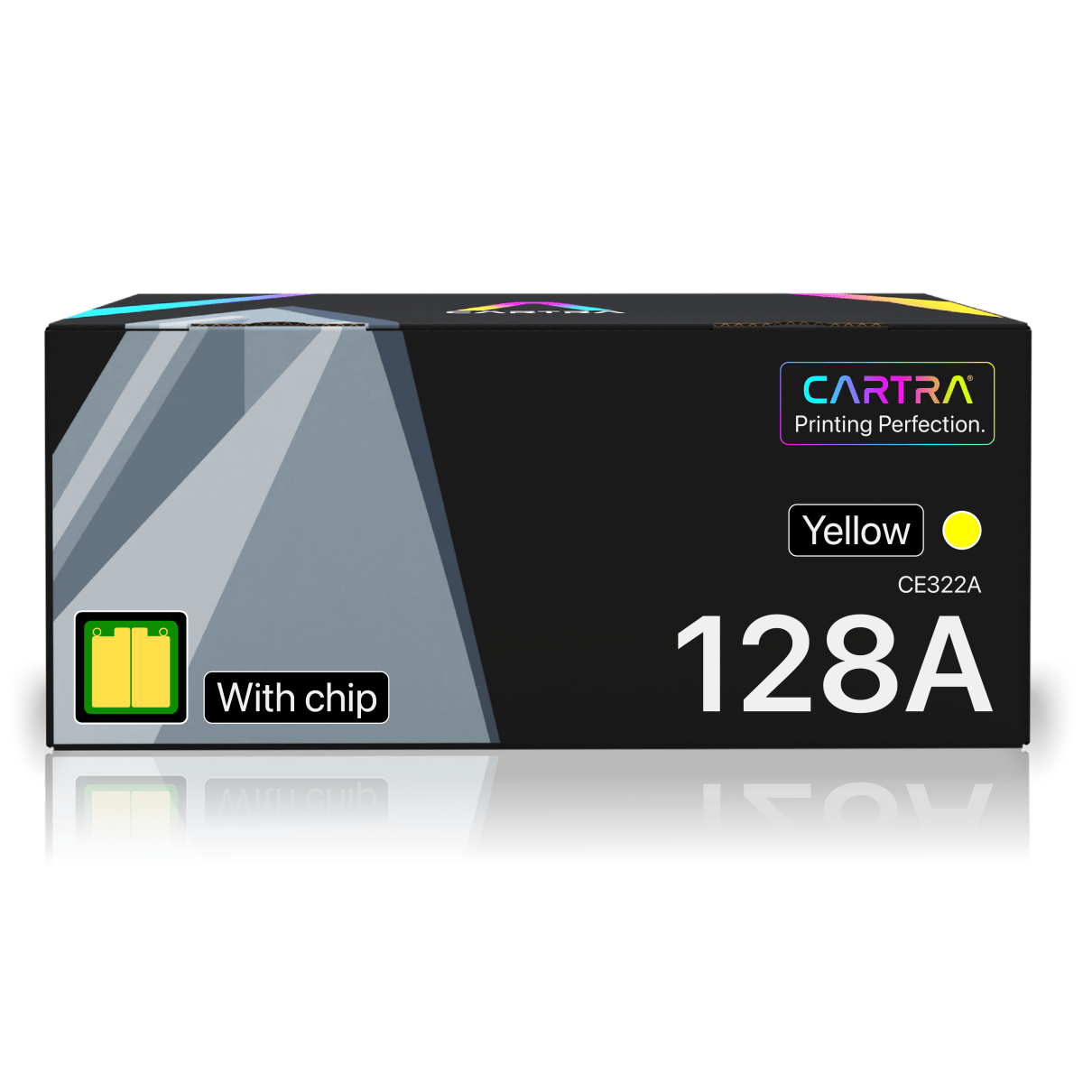 HP 128A Yellow Toner Cartridge With Smart Chip (CE322A) - Cartra