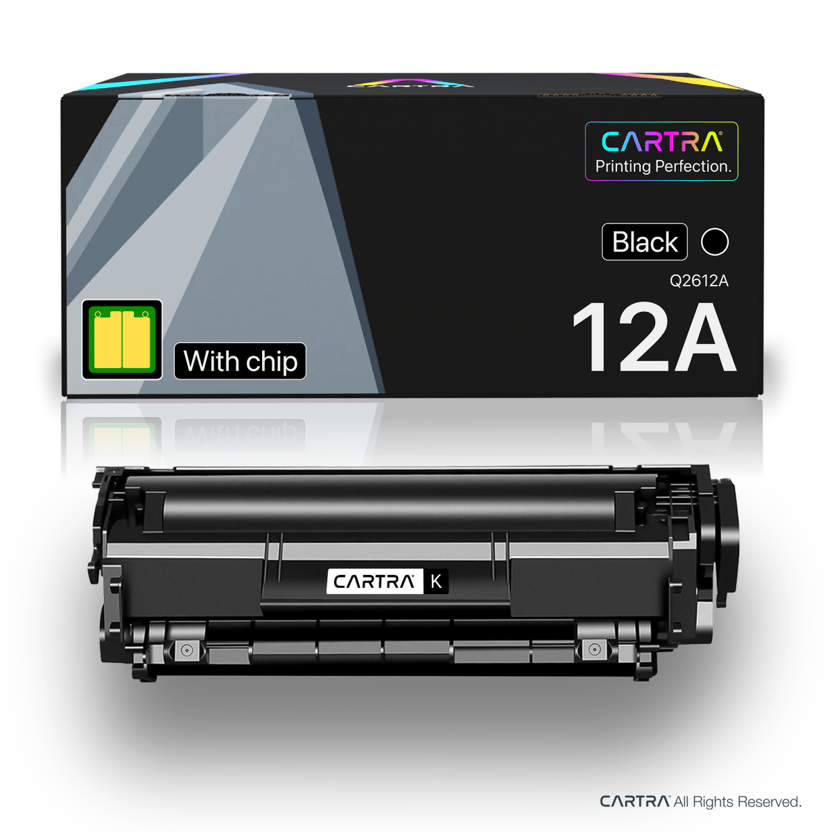 HP 12A Black Toner Cartridge With Smart Chip (Q2612A) - Cartra