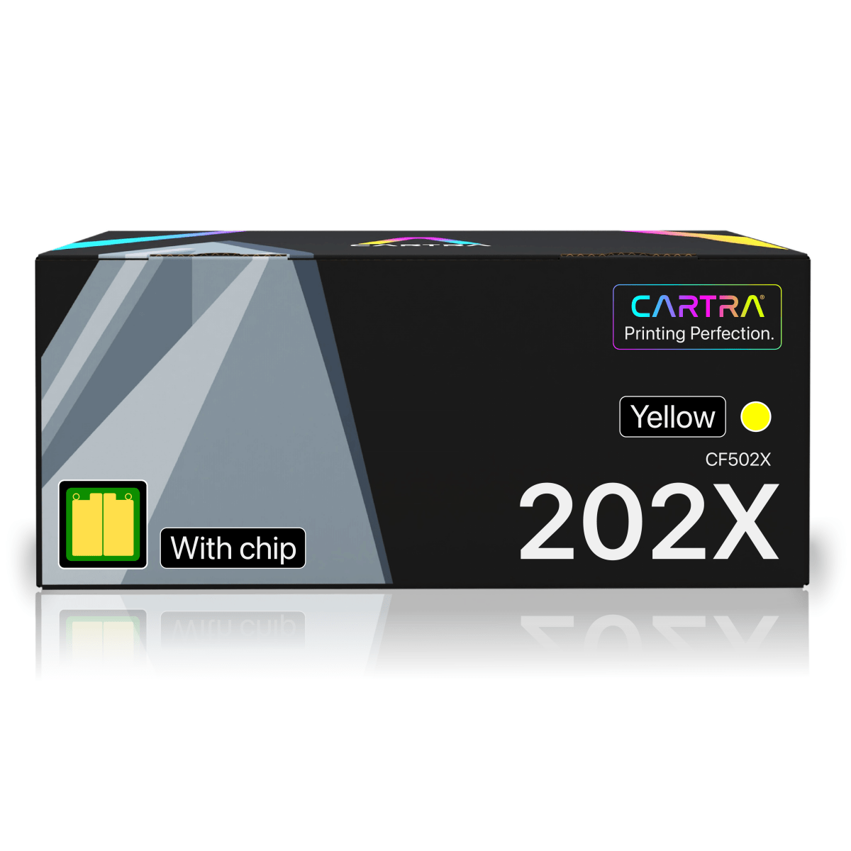 HP 202X Yellow High Yield Toner Cartridge With Smart Chip (CF502X) - Cartra