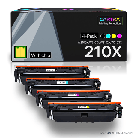 HP 210X High Yield Toner Cartridge Set (4 - Pack) With Smart Chips - Cartra