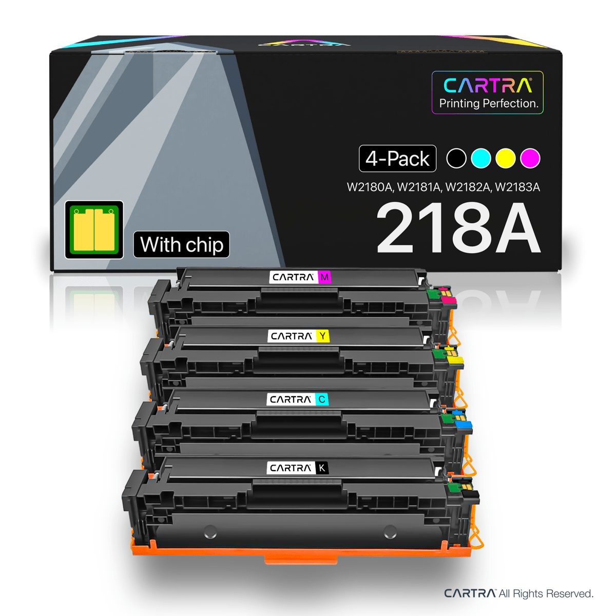 HP 218A Toner Cartridge Set (4 - Pack) With Smart Chips - Cartra