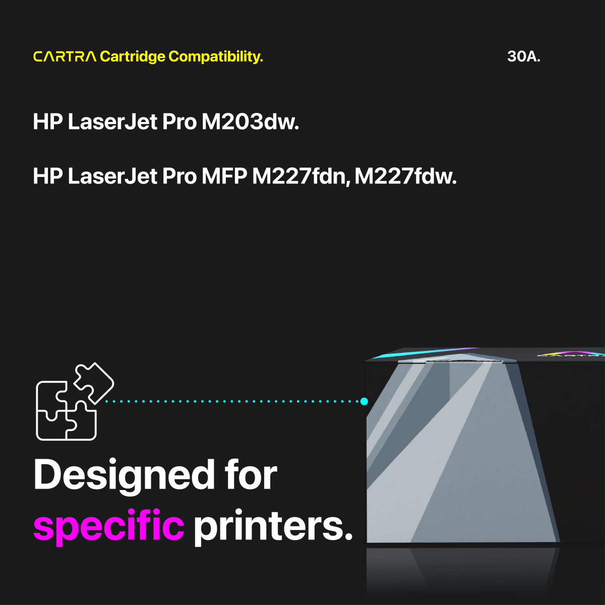 HP 30A Black Toner Cartridge With Smart Chip (CF230A) - Cartra
