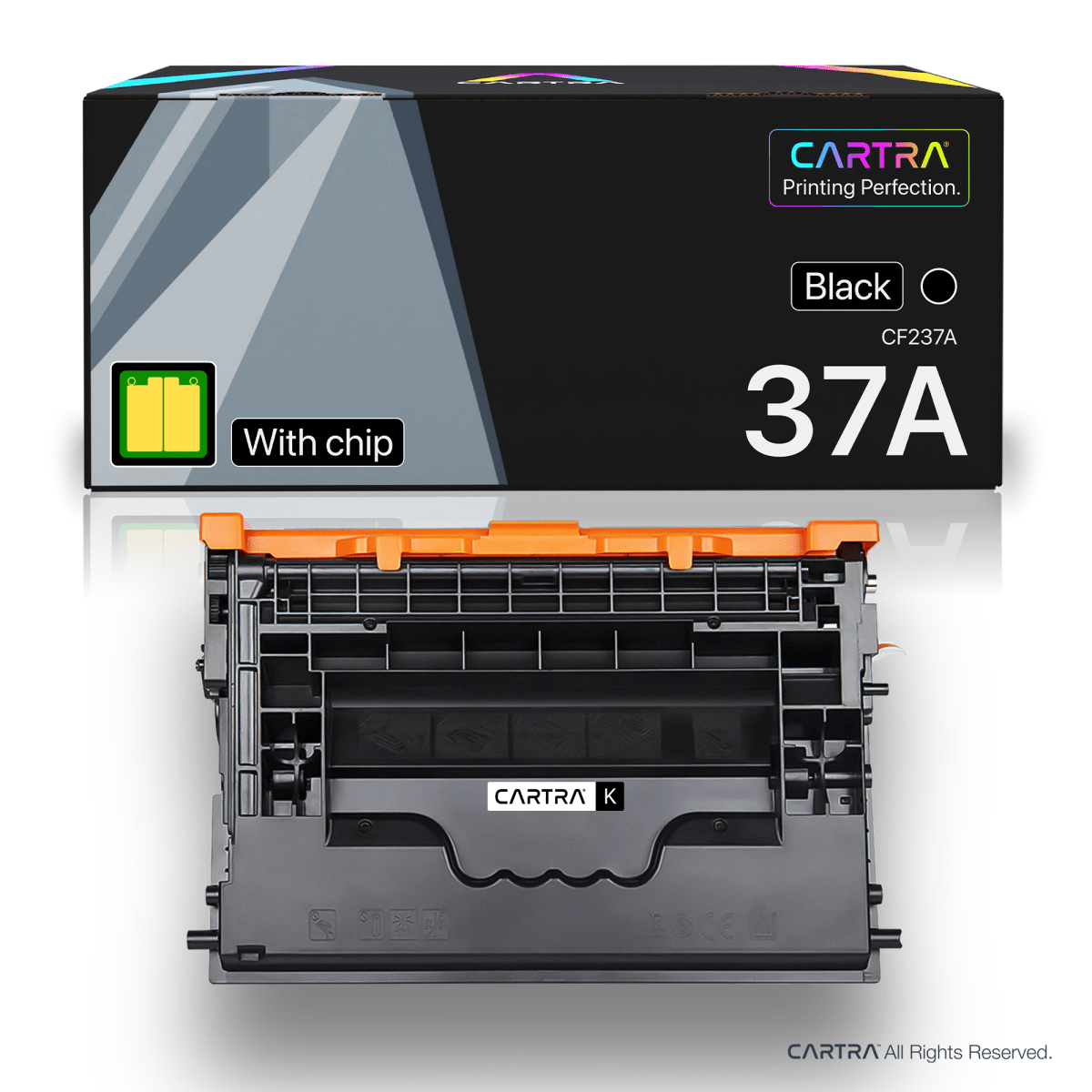 HP 37A Black Toner Cartridge With Smart Chip (CF237A) - Cartra