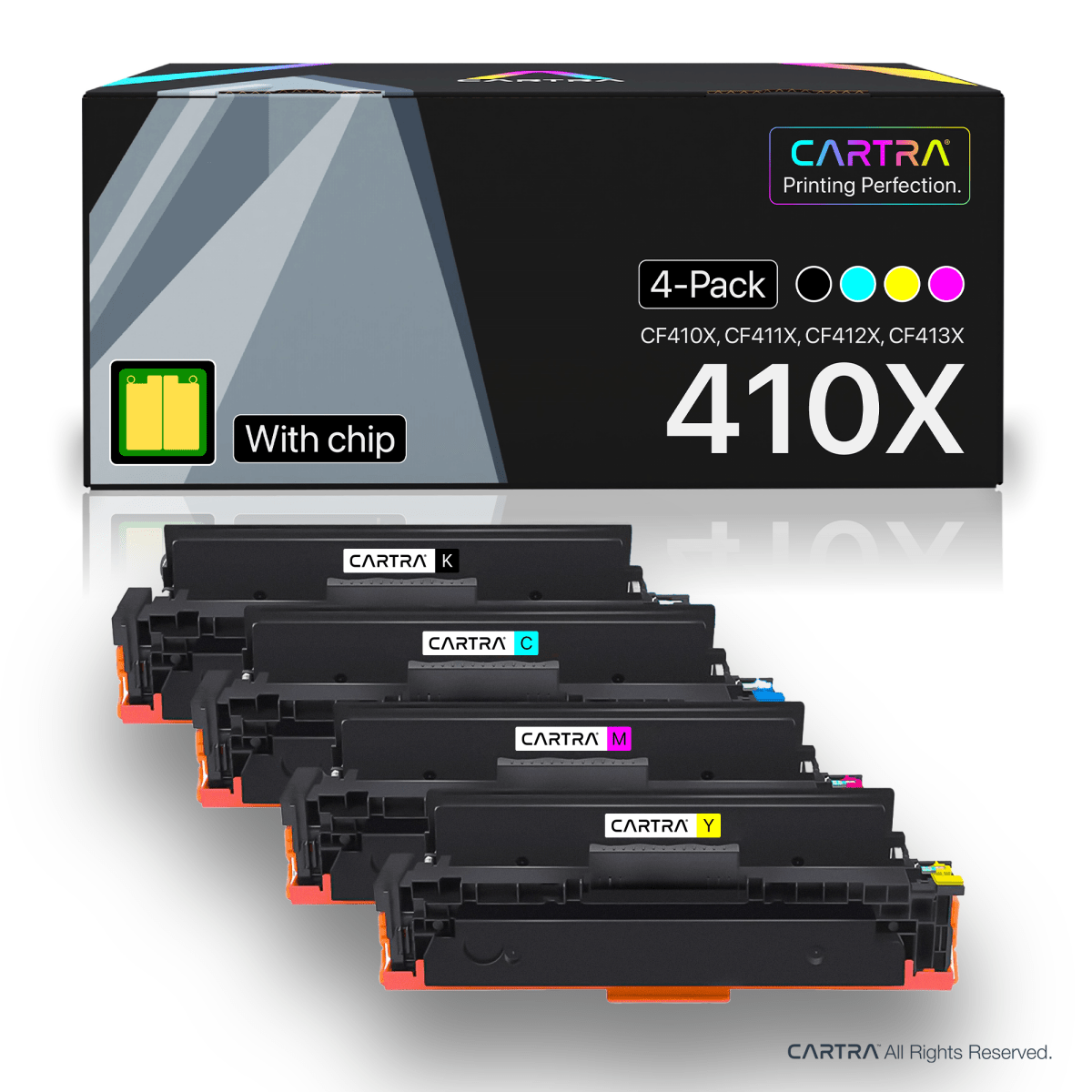 HP 410X High Yield Toner Cartridge Set (4 - Pack) With Smart Chips - Cartra