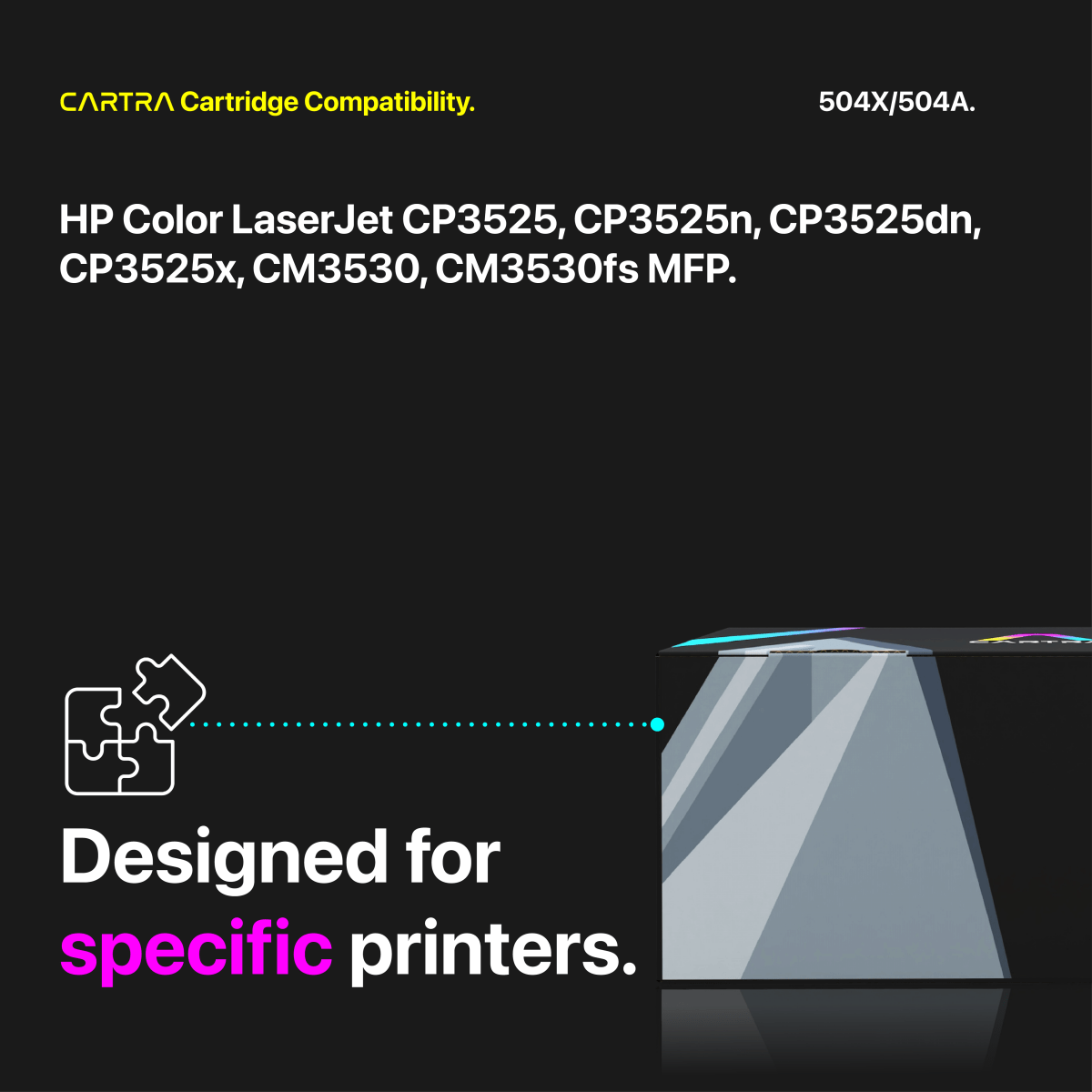 HP 504X/504A Toner Cartridge Set (4 - Pack) With Smart Chips - Cartra