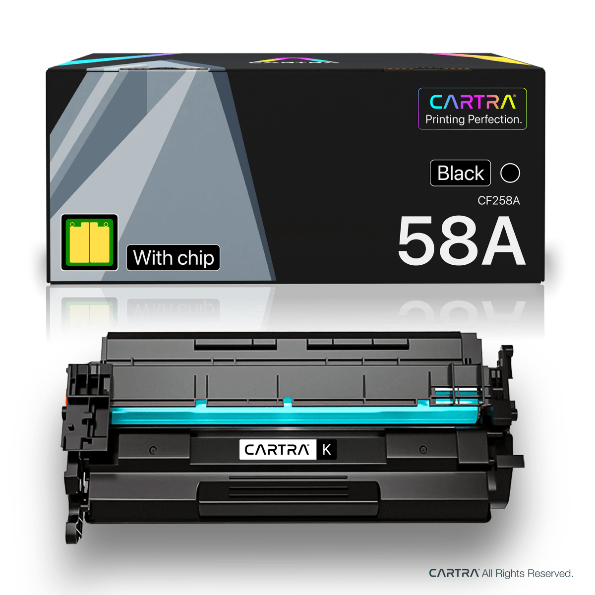 HP 58A Black Toner Cartridge With Smart Chip (CF258A) - Cartra