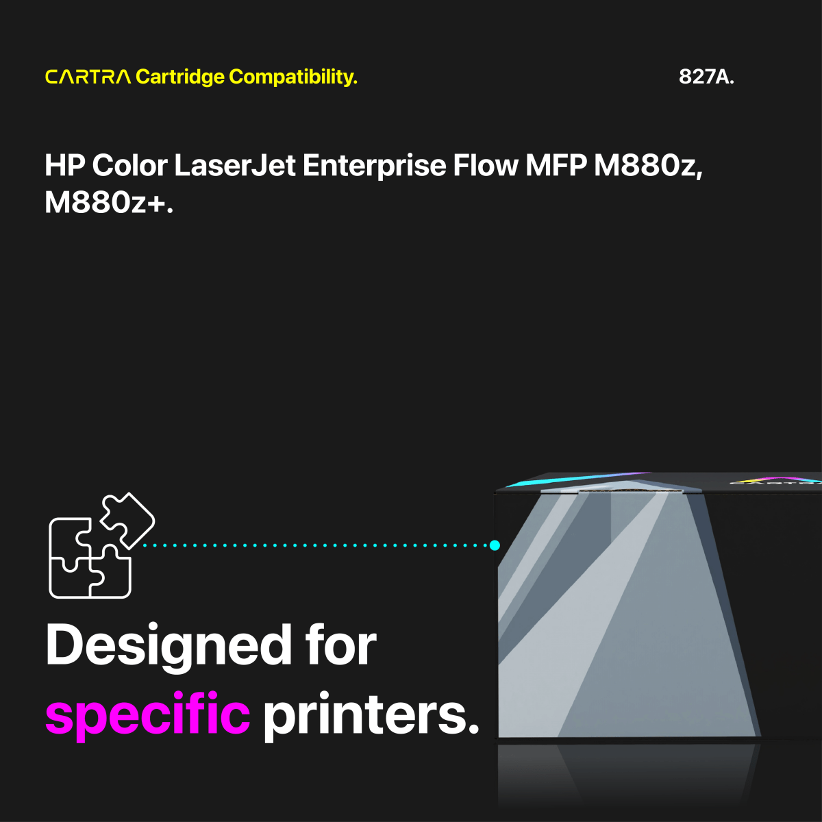 HP 827A Black Toner Cartridge With Smart Chip (CF300A) - Cartra