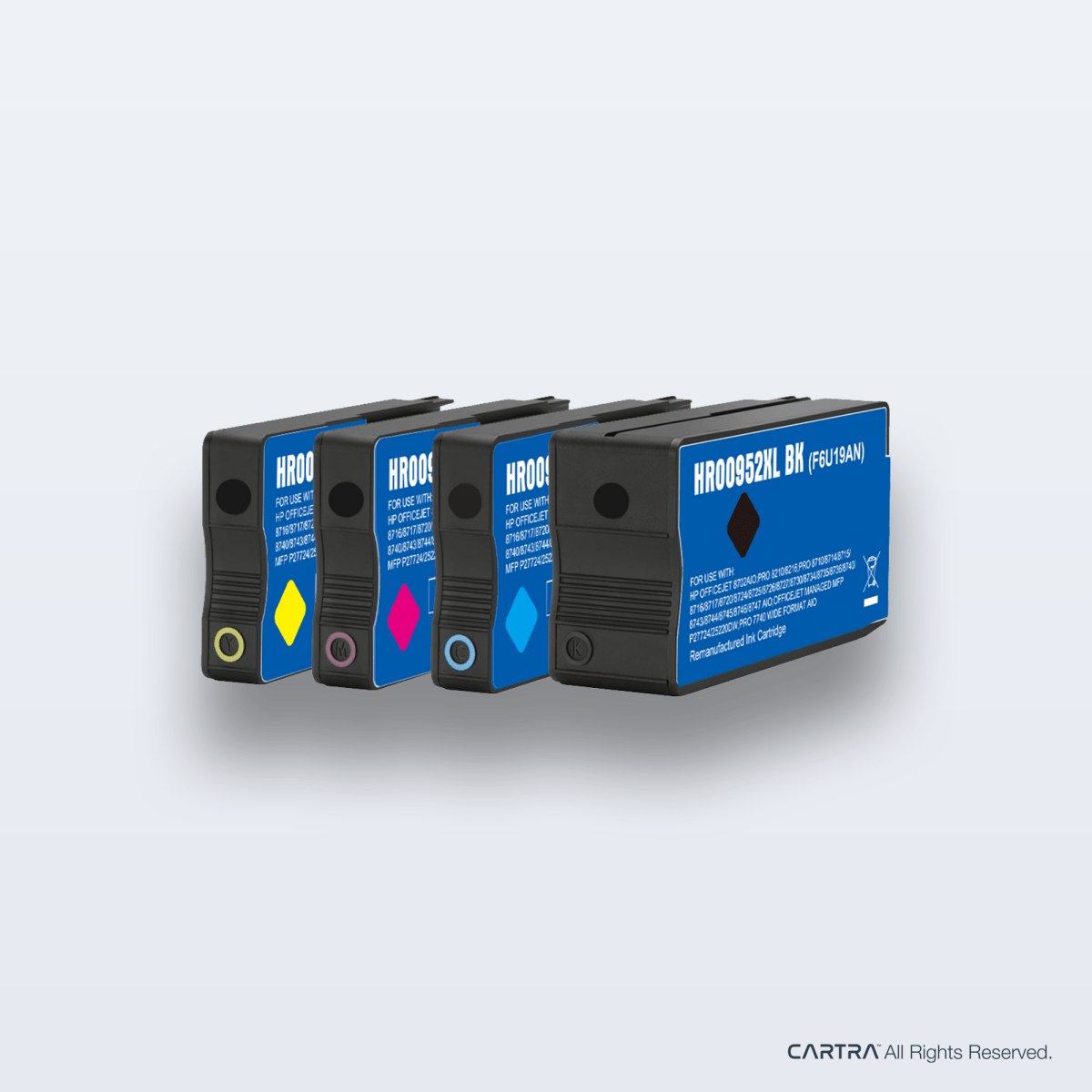 HP 952XL 4 - Pack High Yield Ink Cartridges - Cartra