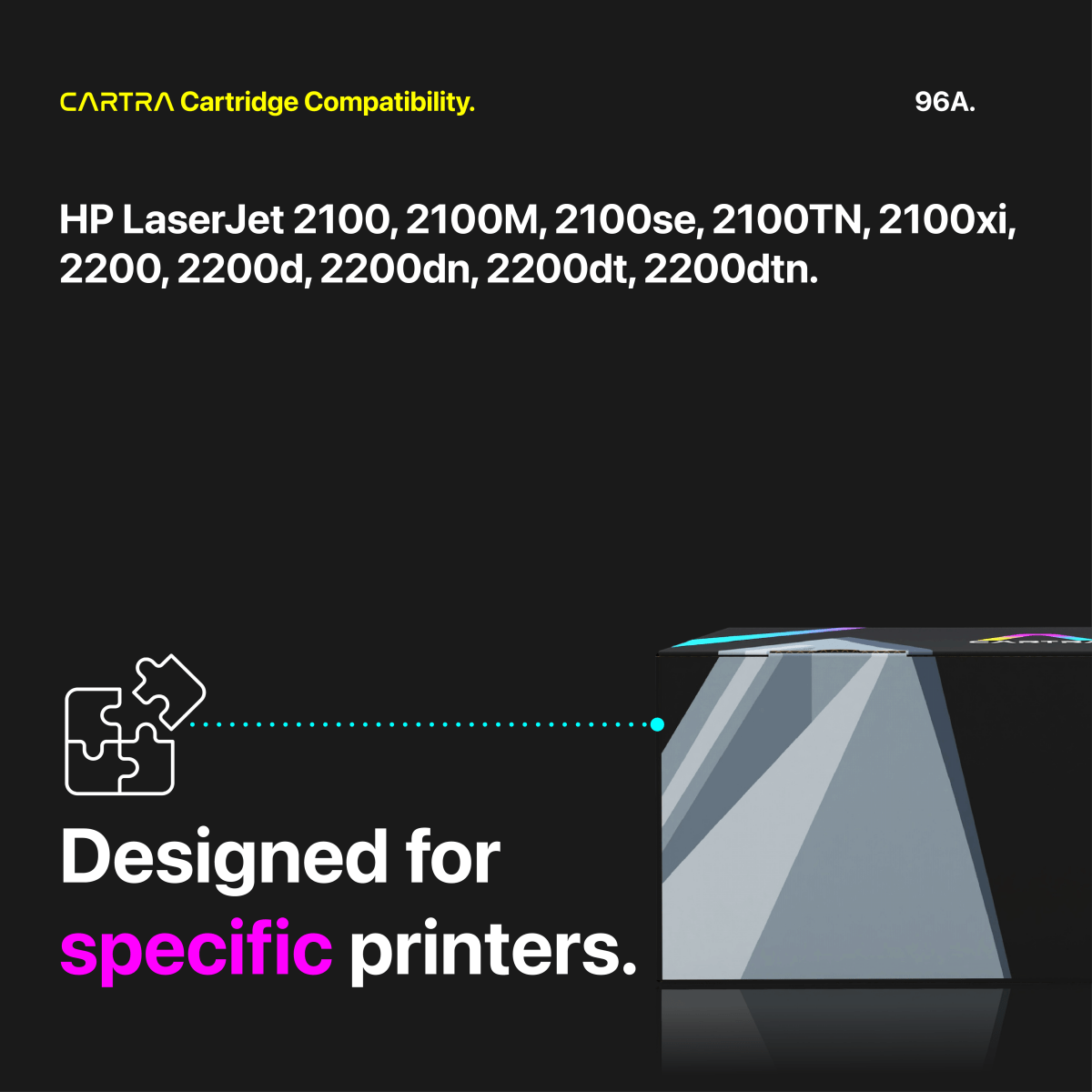HP 96A Black Toner Cartridge With Smart Chip (C4096A) - Cartra