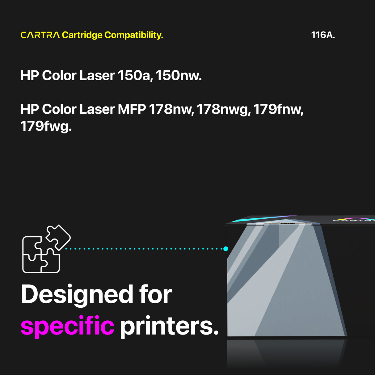 HP 116A Toner Cartridge Set (4-Pack) With Smart Chips Printer Compatibility