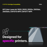 HP 124A Toner Cartridge Set (4-Pack) With Smart Chips Printer Compatibility