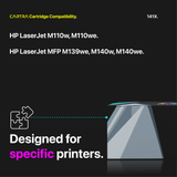 HP 141X Black High Yield Toner Cartridge With Smart Chip (W1410X) Printer Compatibility