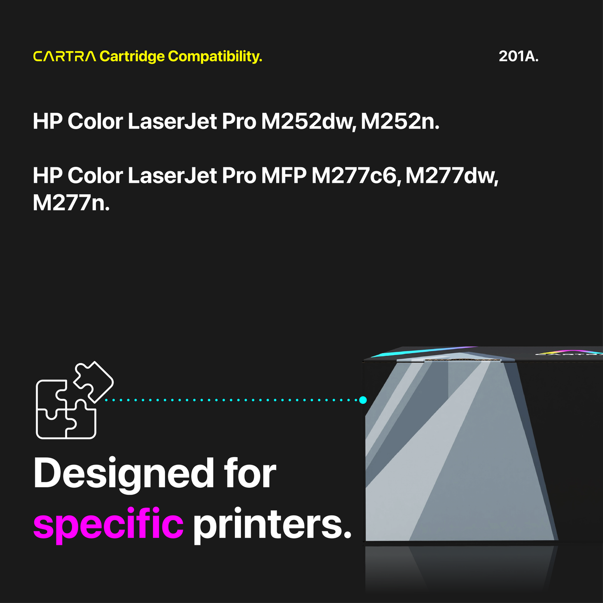 HP 201A Toner Cartridge Set (4-Pack) With Smart Chips Printer Compatibility