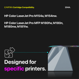 HP 204A Cyan Toner Cartridge With Smart Chip (CF511A) Printer Compatibility