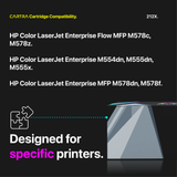 HP 212X Magenta High Yield Toner Cartridge With Smart Chip (W2123X) Printer Compatibility