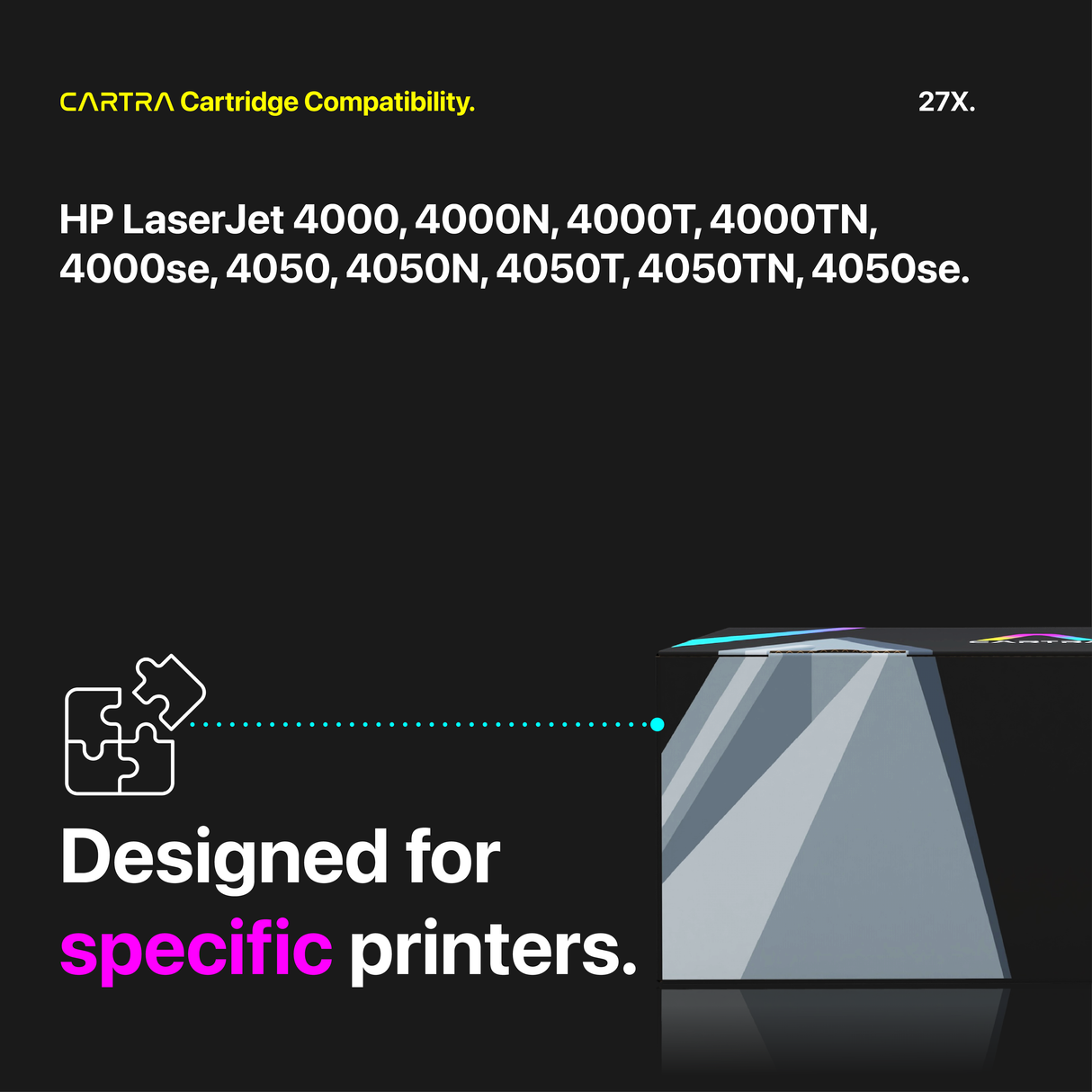 HP 27X Black High Yield Toner Cartridge With Smart Chip (C4127A) Printer Compatibility