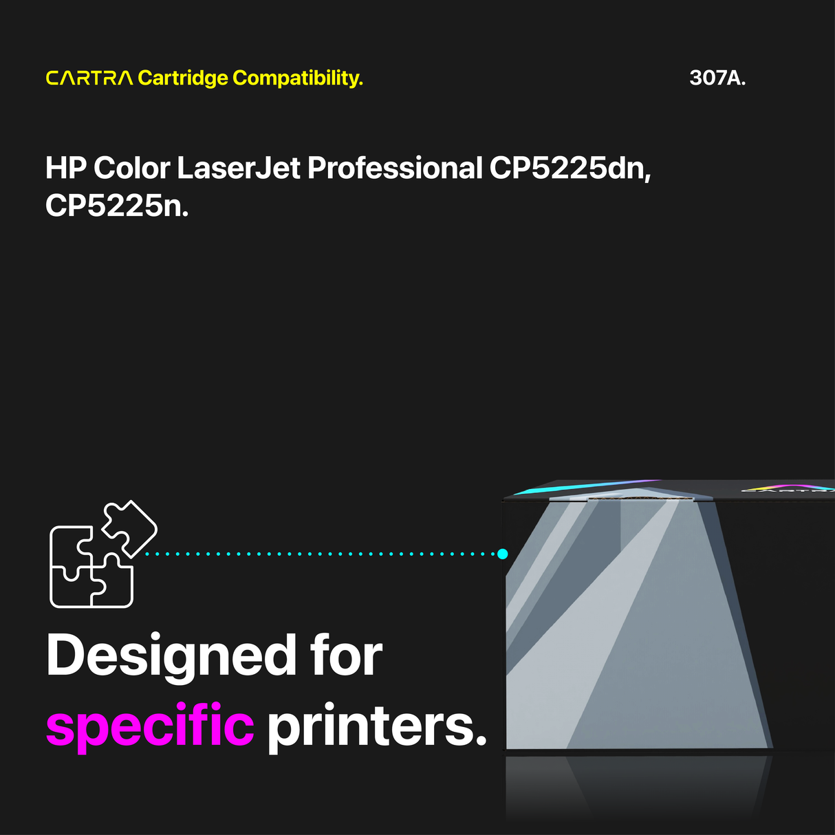 HP 307A Toner Cartridge Set (4-Pack) With Smart Chips Printer Compatibility