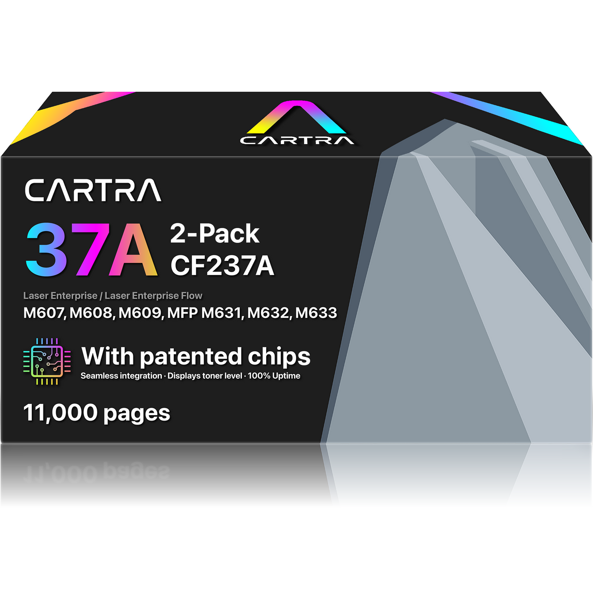 CF237A Black Toner Cartridge (2-Pack) With Smart Chips, 37A