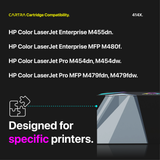 HP 414X High Yield Toner Cartridge Set (4-Pack) With Smart Chips Printer Compatibility