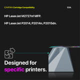 HP 53A Black Toner Cartridge With Smart Chip (Q7553A) Printer Compatibility