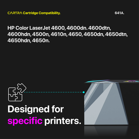 HP 641A Cyan Toner Cartridge With Smart Chip (C9721A) Printer Compatibility