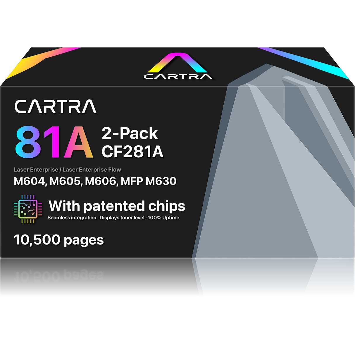 CF281A Black Toner Cartridge (2-Pack) With Smart Chips, 81A