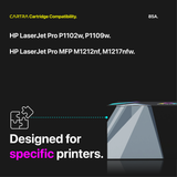 HP 85A Black Toner Cartridge With Smart Chip (CE285A) Printer Compatibility