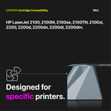 HP 96A Black Toner Cartridge With Smart Chip (C4096A) Printer Compatibility