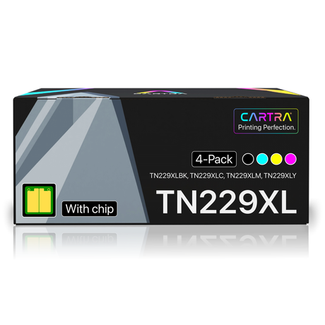 Brother TN229XL Toner Cartridge Set (4-Pack) With Smart Chips