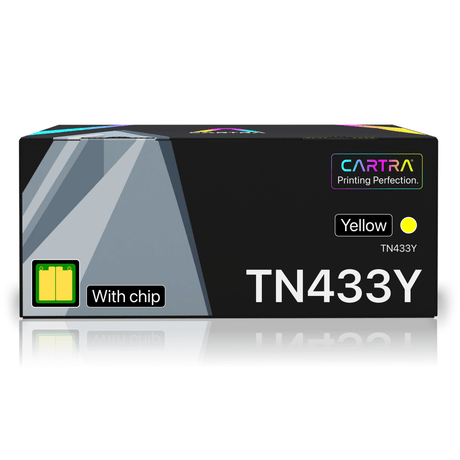 Brother TN433 Yellow Toner Cartridge With Smart Chip (TN433Y) - Cartra