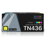 Brother TN436 Toner Cartridge Set (4 - Pack) With Smart Chips - Cartra