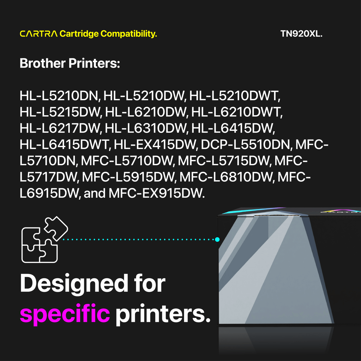 Brother TN920XL Black Toner Cartridge With Smart Chip (TN920XL) - Cartra