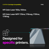HP 116A Magenta Toner Cartridge With Smart Chip (W2063A) - Cartra