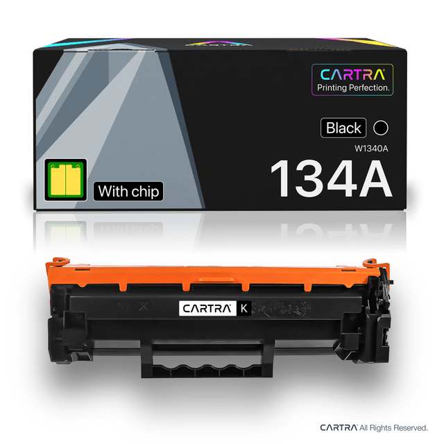 HP 134A Black Toner Cartridge With Smart Chip (W1340A) - Cartra