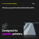 HP 305A Yellow Toner Cartridge With Smart Chip (CE412A) - Cartra