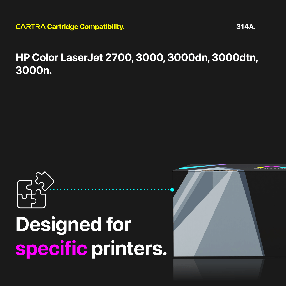 HP 314A Magenta Toner Cartridge With Smart Chip (Q7563A) - Cartra