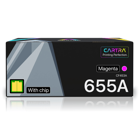 HP 655A Magenta Toner Cartridge With Smart Chip (CF453A) - Cartra