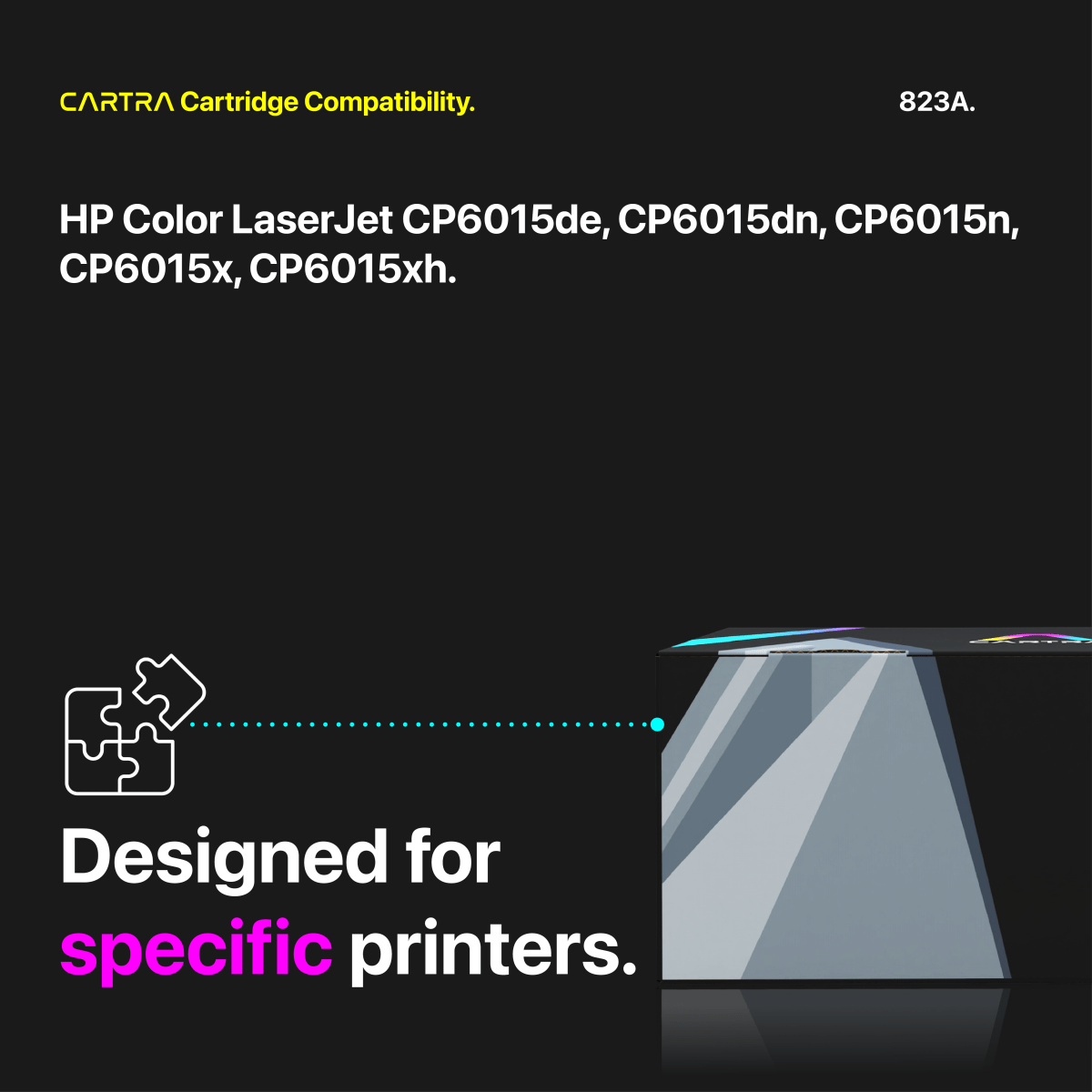 HP 823A Cyan Toner Cartridge With Smart Chip (CB381A) - Cartra